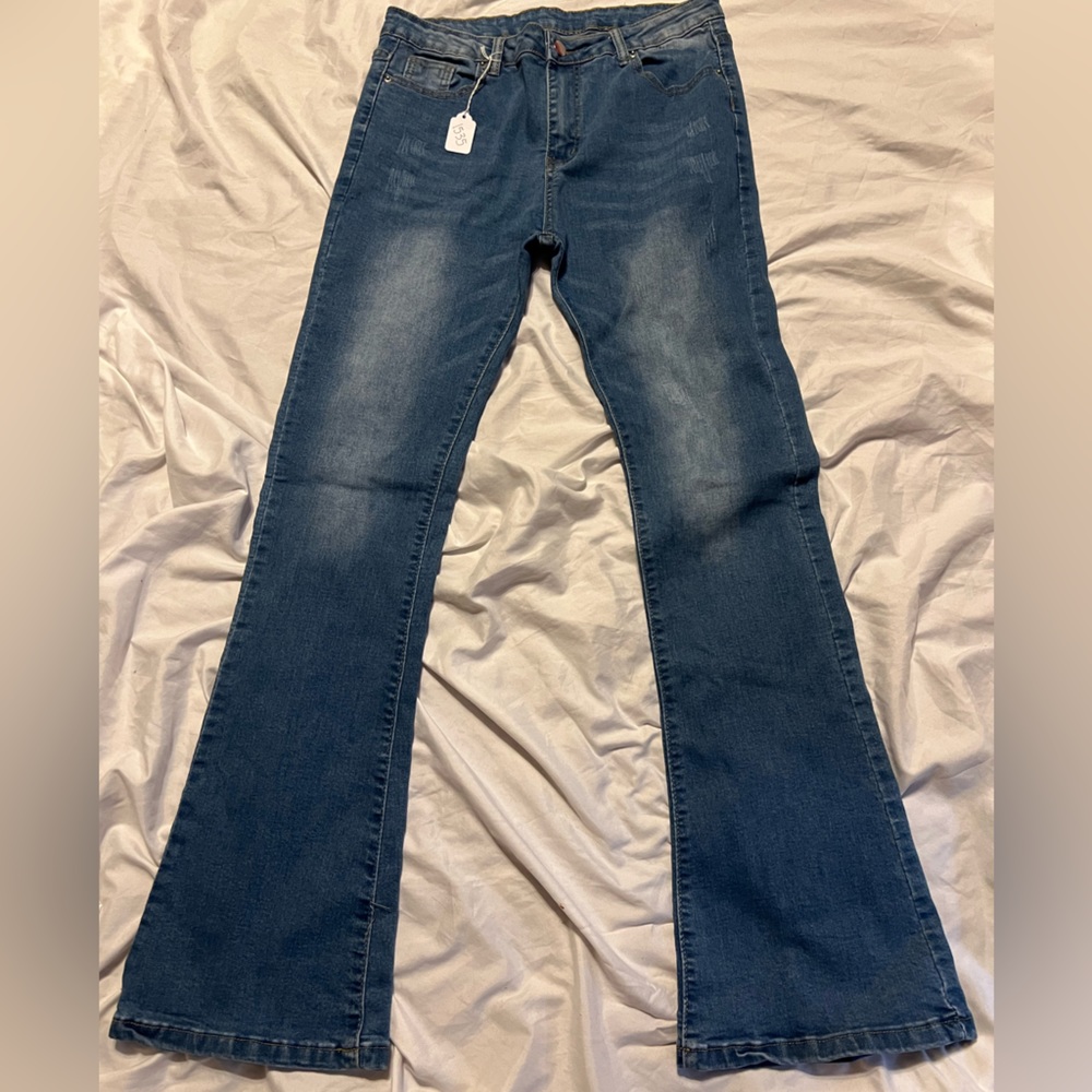 EUC Denim jeans (no brand name). Size Large.